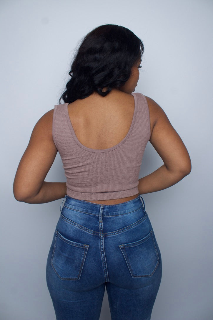 Brown Crop Top